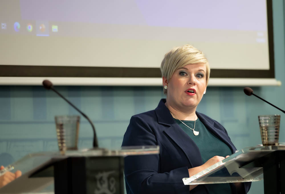 Valtiovarainministeri Saarikko esitteli valtion budjettiesityksen 1. syyskuuta 2022.