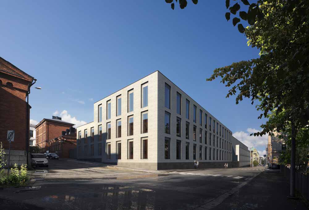 Kuvituskuva Suojelupoliisin uusista toimitiloista Kaartin korttelissa.