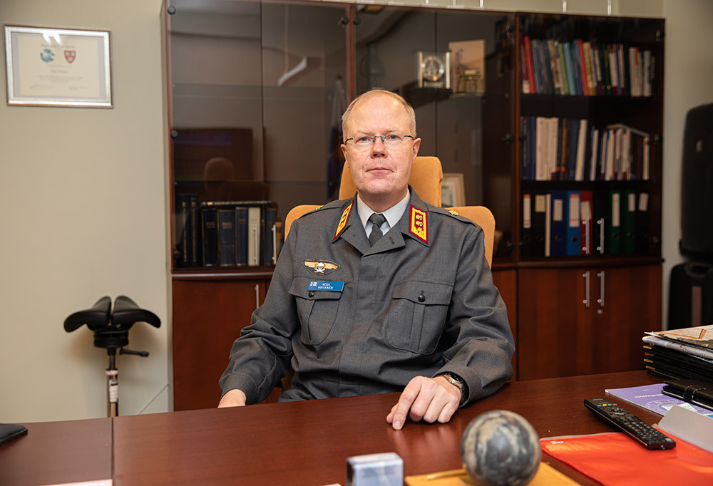 Kuvassa Pääesikunnan uusi päällikkö kenraalimajuri Vesa Virtanen.
