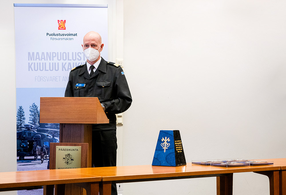 Kuvassa lippueamiraali Janne Huusko.