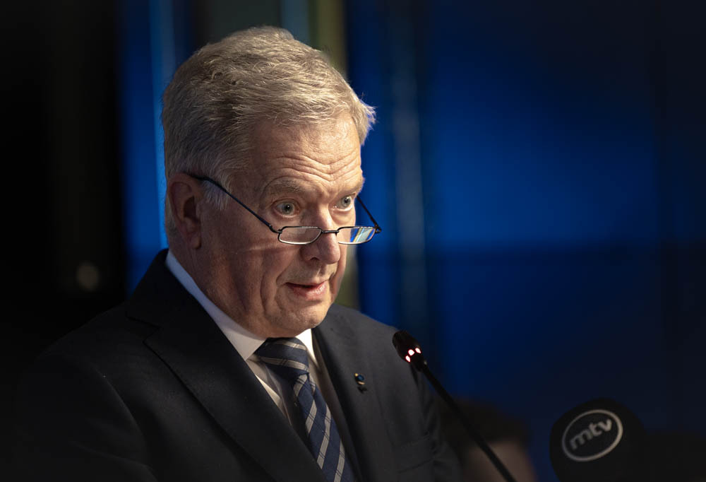 Kuvassa presidentti Niinistö.