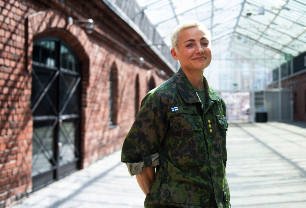 Kapteeni Anna Puolakka KRIHA-nyt tilaisuudessa