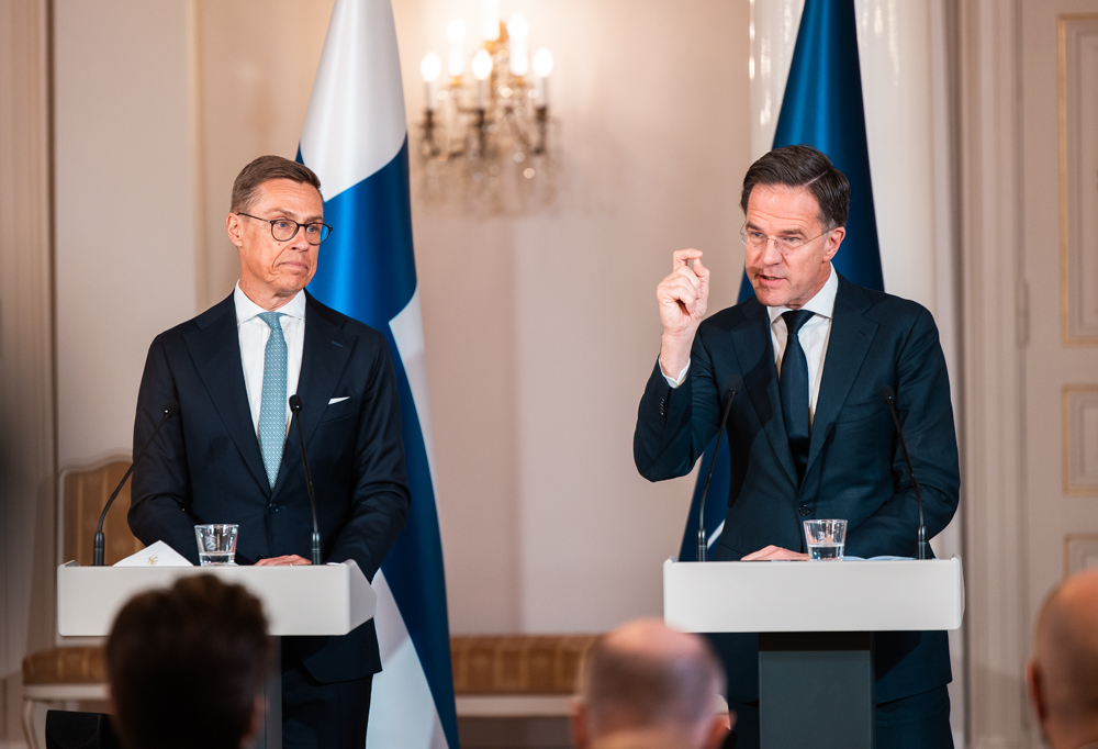 Tasavallan presidentti Alexander Stubb ja Naton pääsihteeri Mark Rutte.