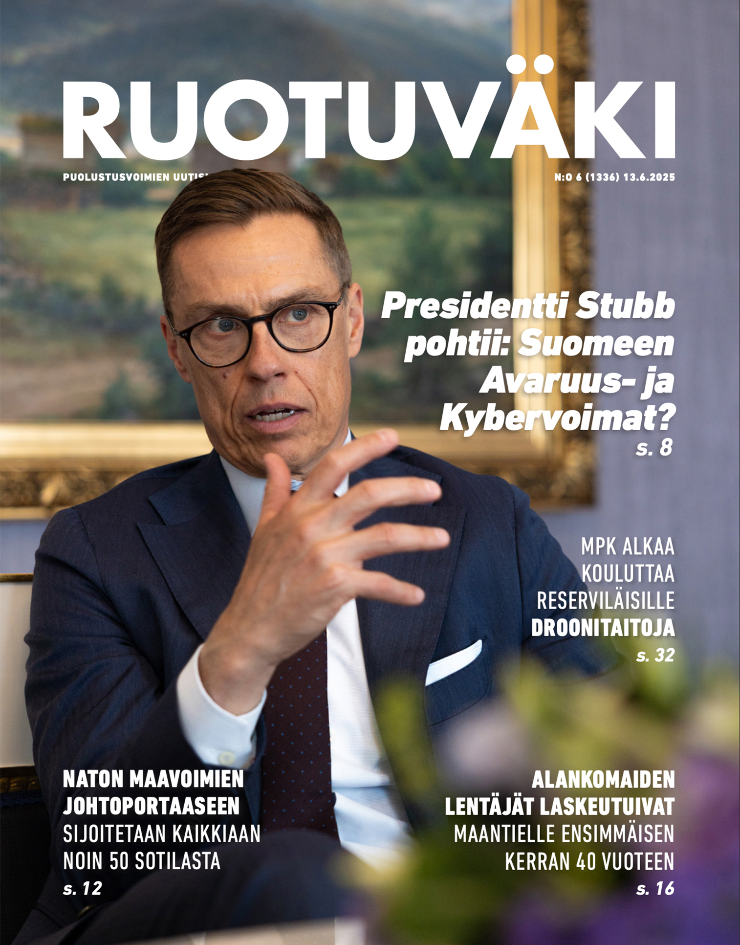 Lehden kansikuva, jossa on presidentti Alexander Stubb.