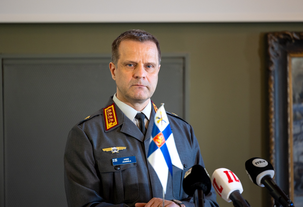 Kuvassa Puolustusvoimain uusi komentaja, kenraali Janne Jaakkola.