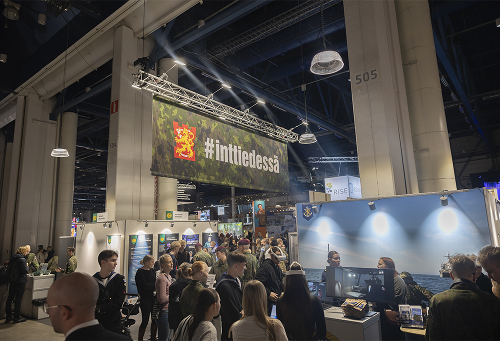 Kuva Puolustusvoimien ständiltä Messukeskuksessa.