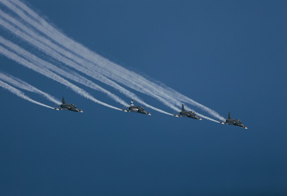 Midnight Hawks taitolentoryhmä ilmassa