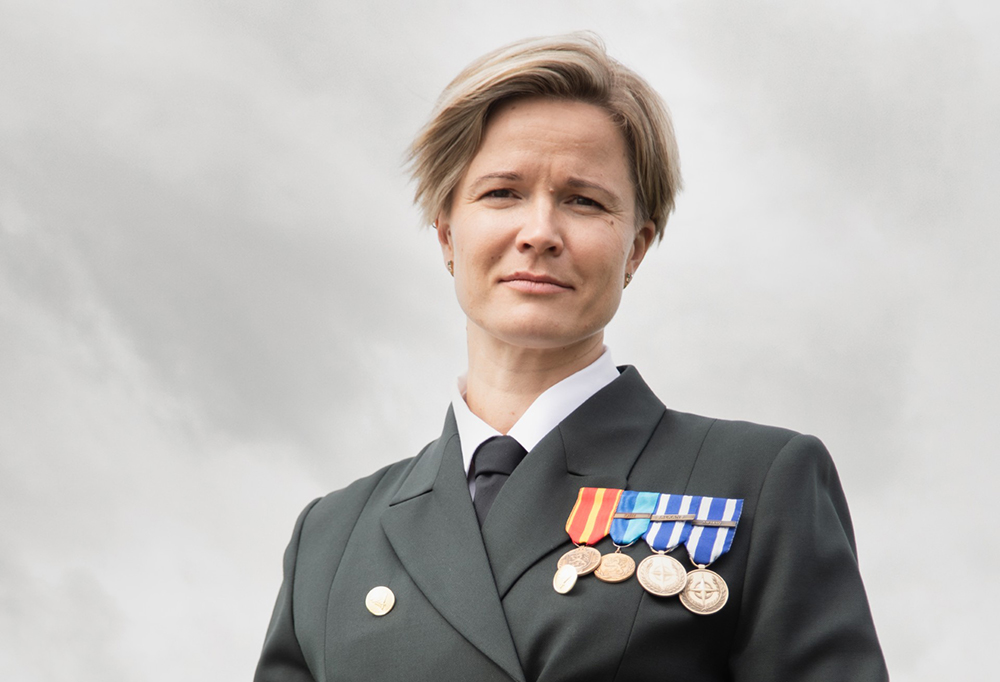 Kuvassa vuoden rauhanturvaaja.