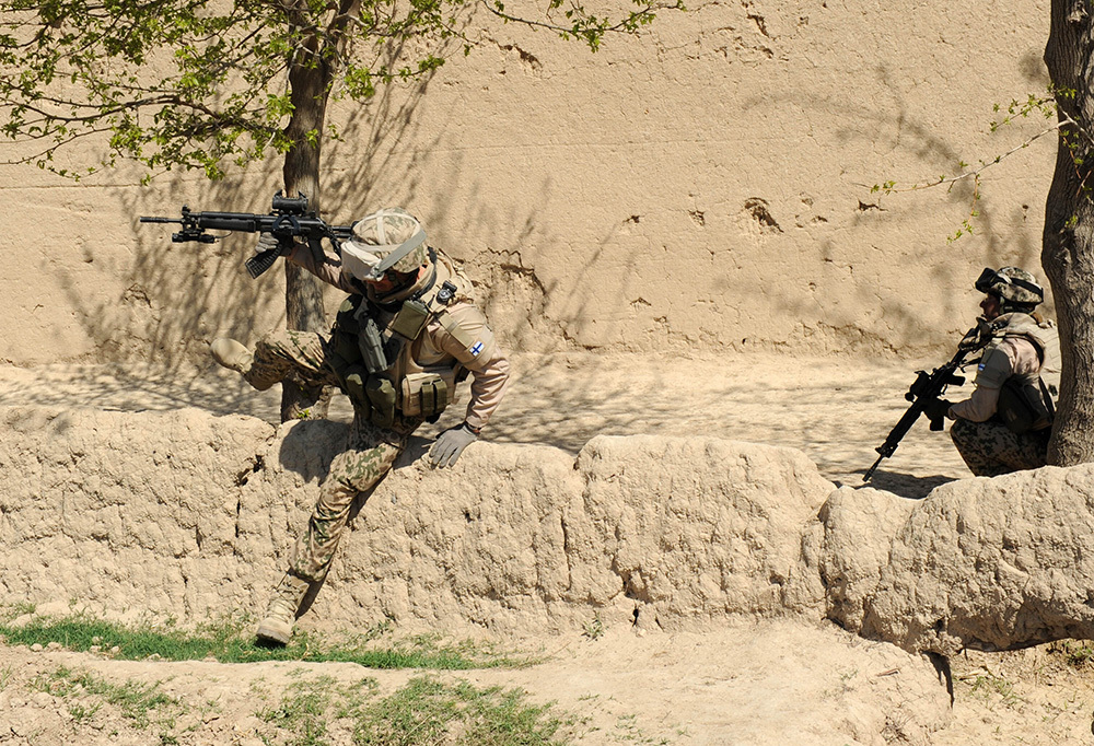 Kuvassa suomalaisia sotilaita Afganistanissa.