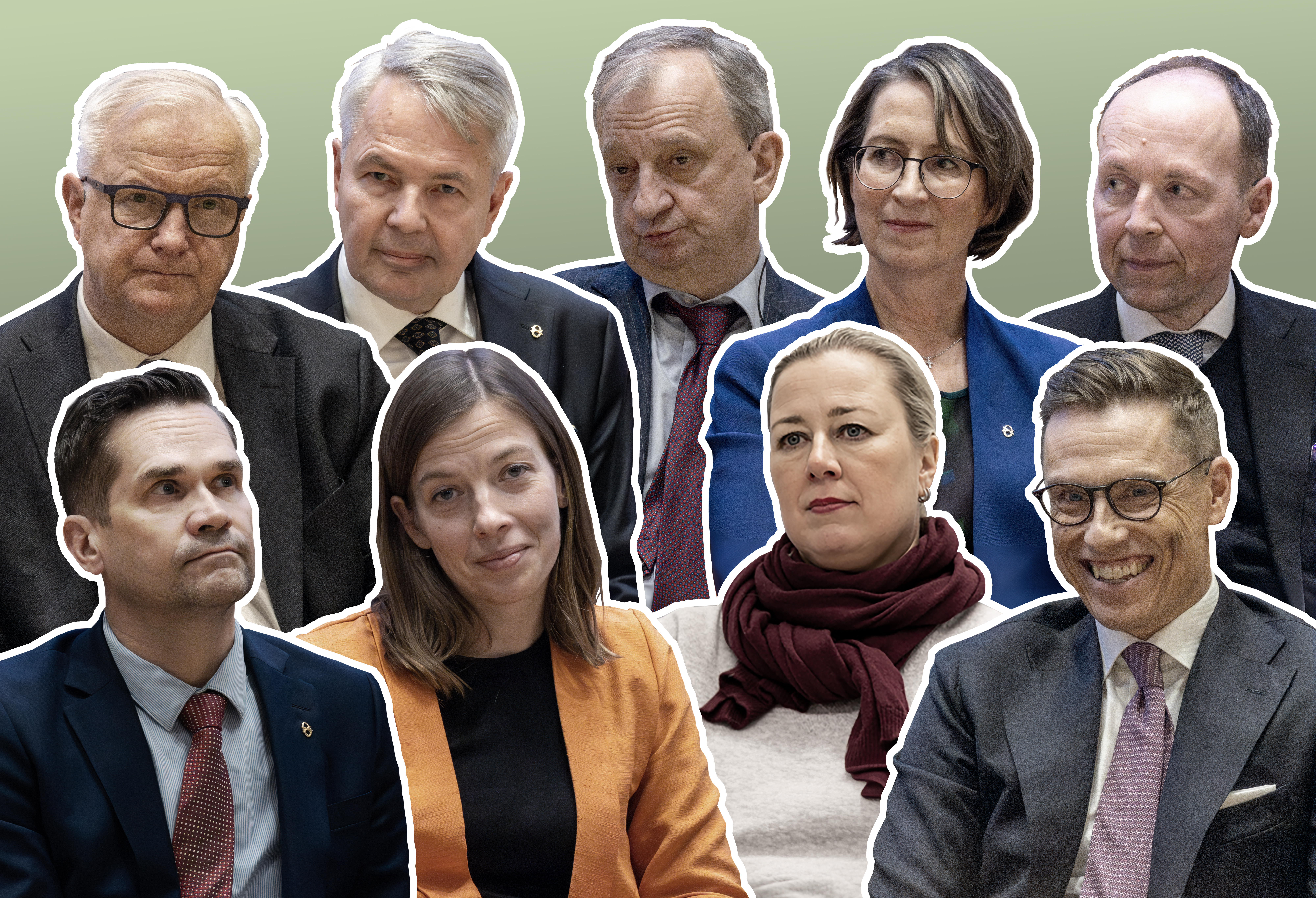 Kuvassa on presidenttiehdokkaat