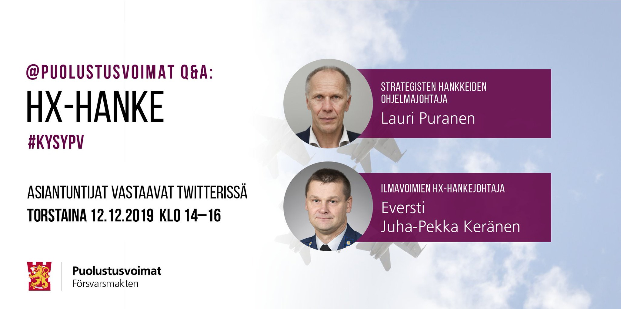 Asiantuntijat vastaavat HX-hankkeeseen liittyviin kysymyksiin